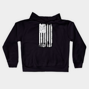 Grill With Flag Kids Hoodie